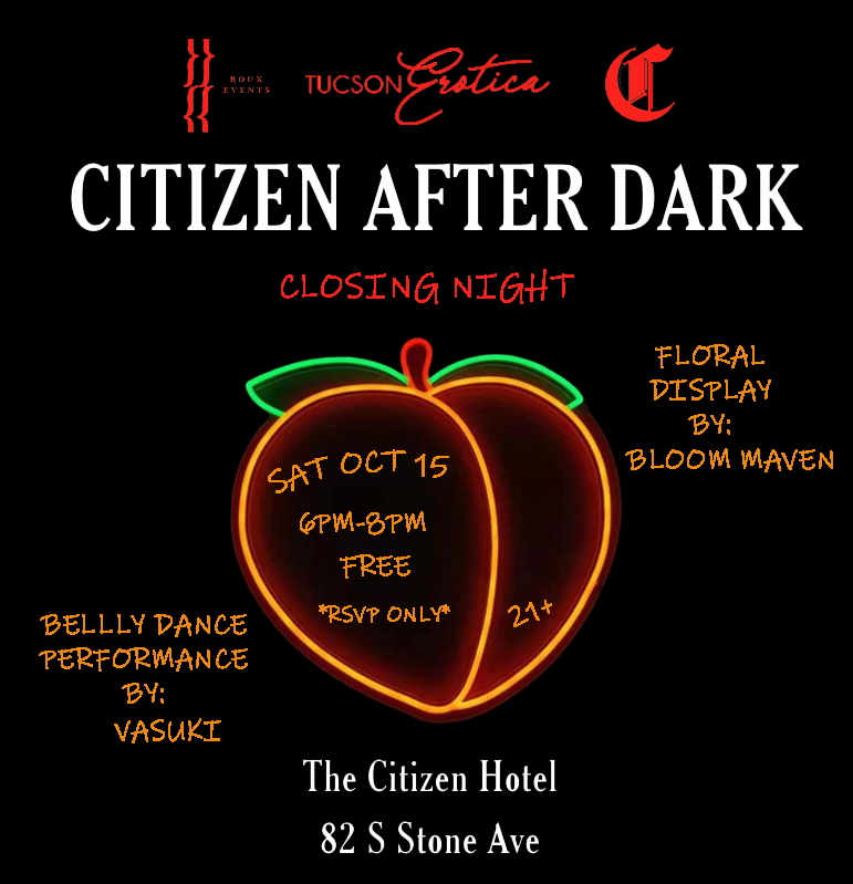 Citizen After Dark Closing Night: Saturday October 15th, 2022 6-8pm free, 21+